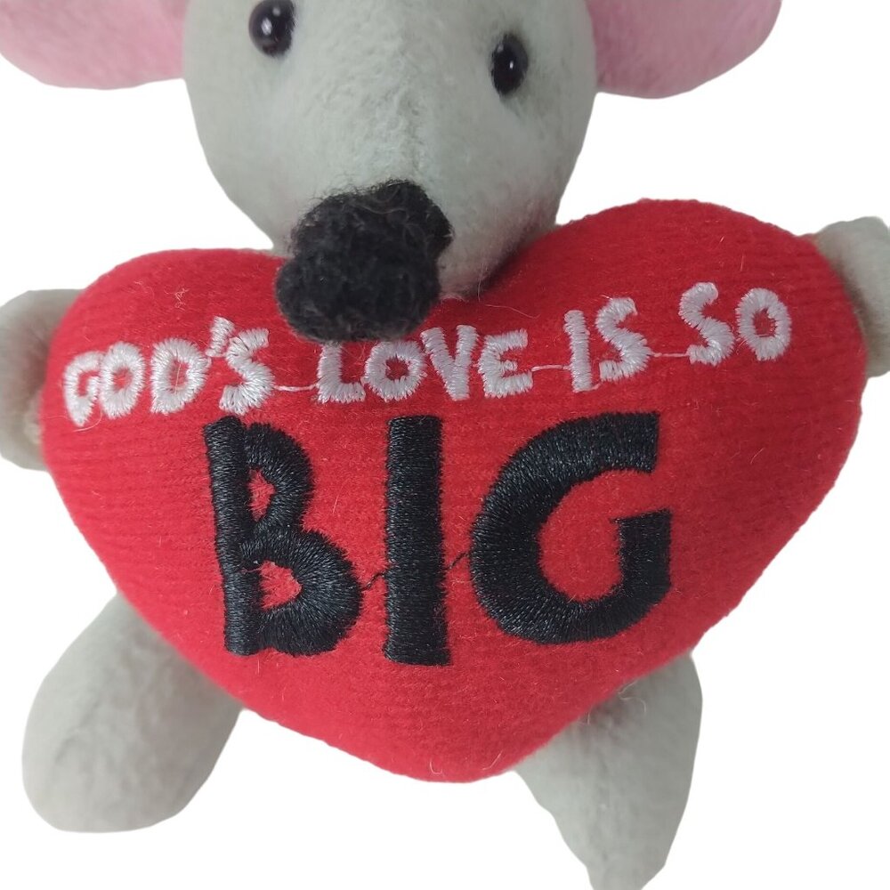 God's Love Is So Big Stuffed Mice Plush 5" Stuffed Animals Oriental Trading - Picture 2 of 6